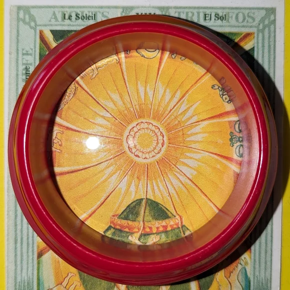 ❤️🍒 Wide Vintage Bangle Bright Cherry Red Space Age Bracelet ♥️🍒♥️ - Picture 9 of 13